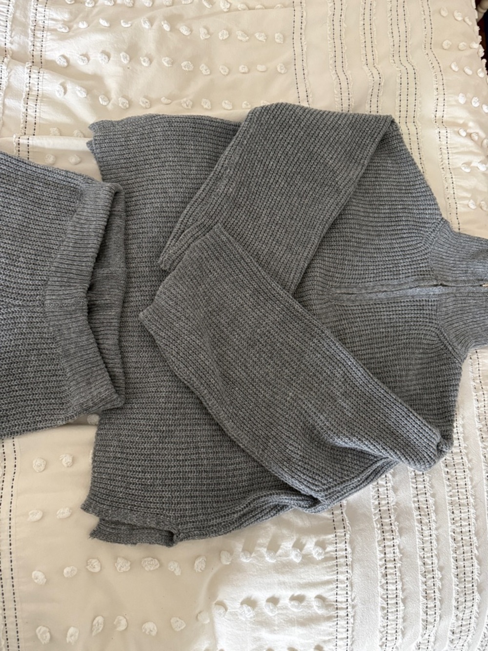Cozy Ribbed Knit Set - Gray - Picture 3 of 8